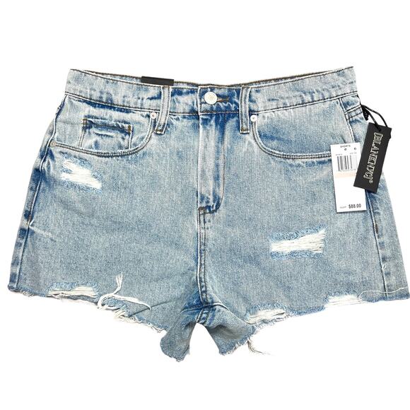NWT Blank NYC Barrow High Rise Jean Shorts SIZE 25 Acid Trip Distressed NEW - Picture 1 of 13